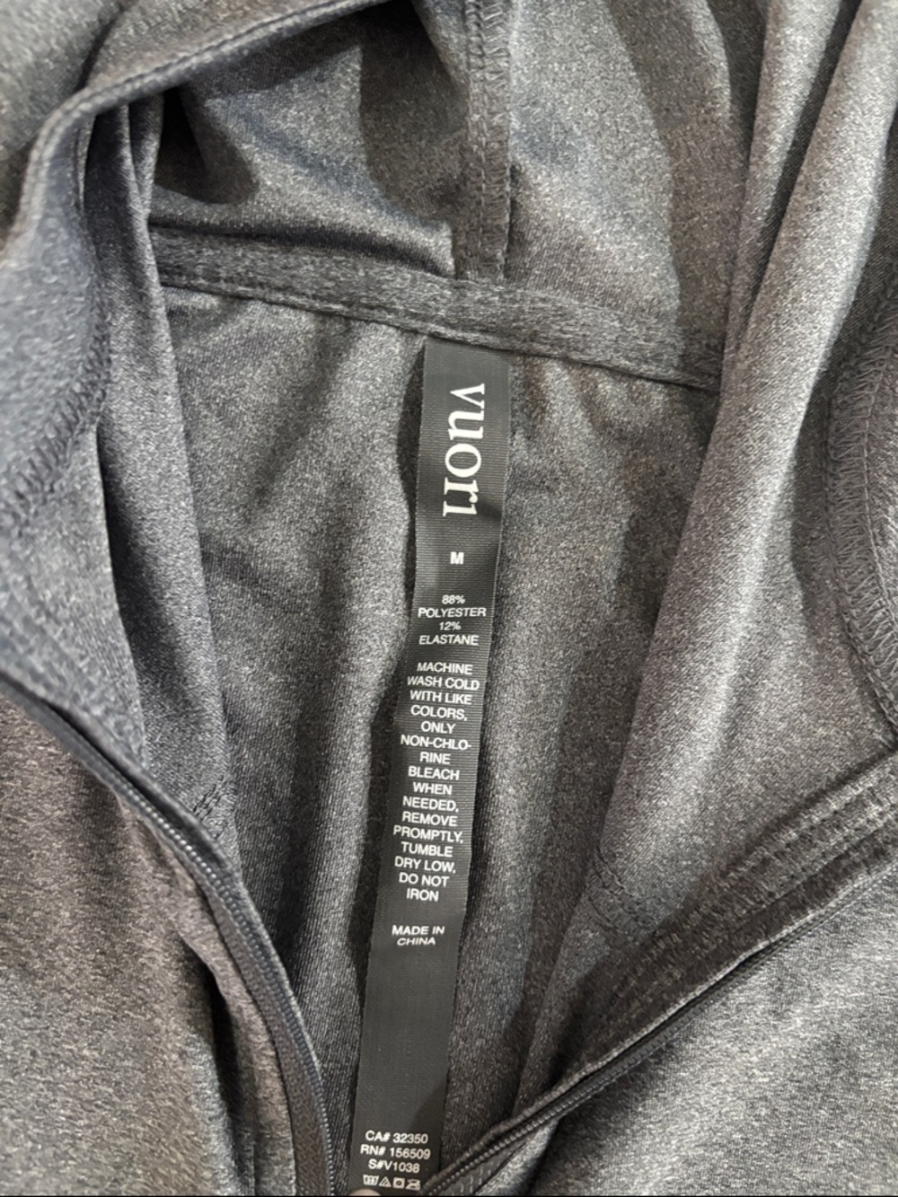 Vouri Mens Uluwatu 24 water hoodie V1038 medium charcoal gray - Picture 2 of 11